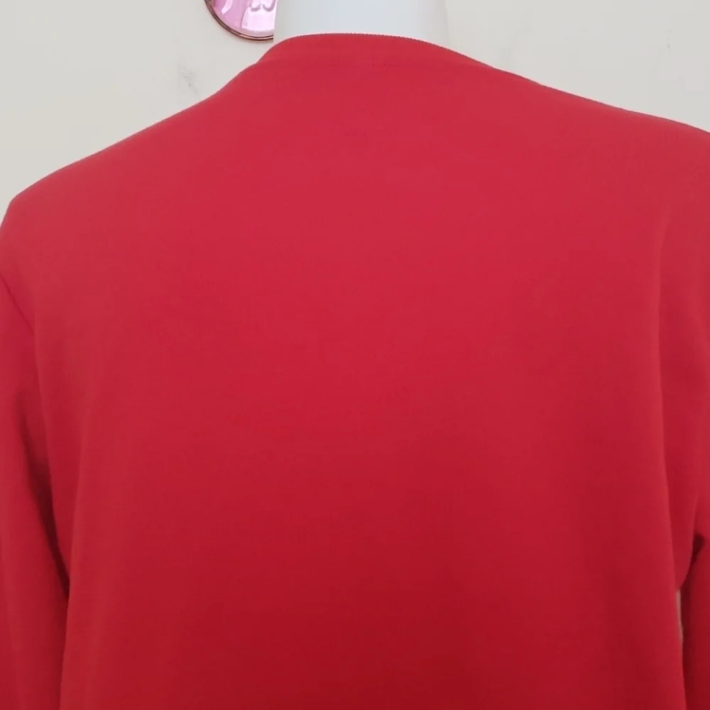 Red Ghost Print Crewneck Sweater - Picture 11 of 13